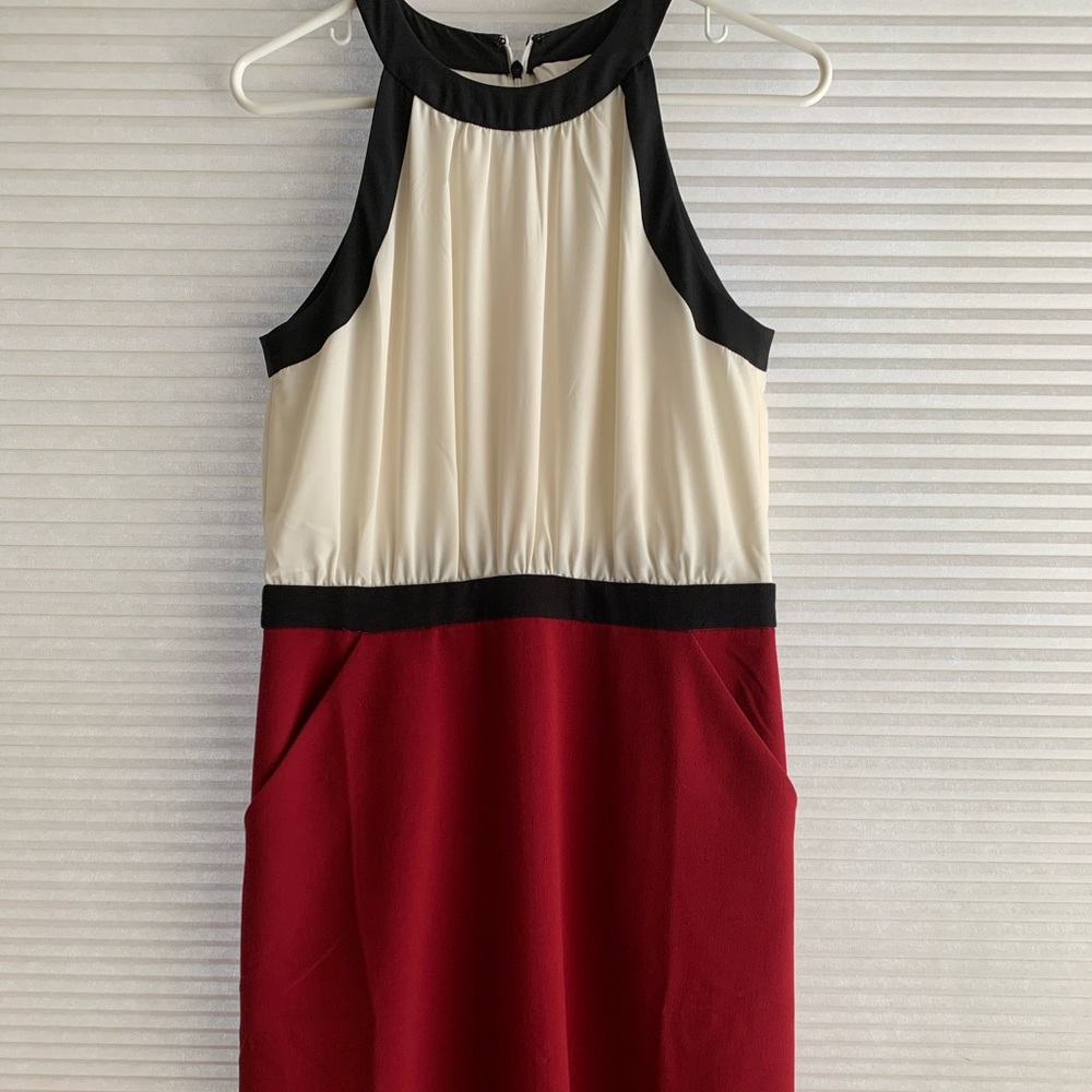 Loft color block dress size 6